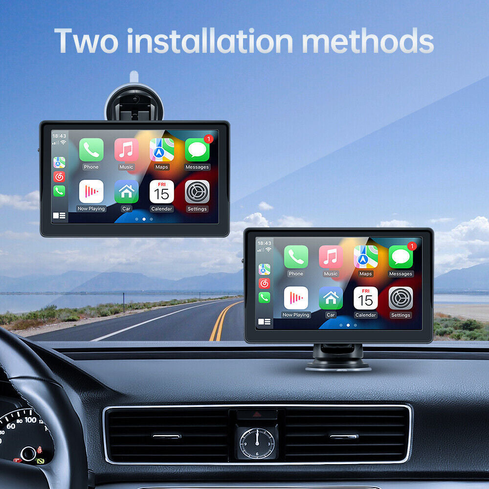 7" Touch Screen 2K Portable Car Wireless Apple Carplay&Androi